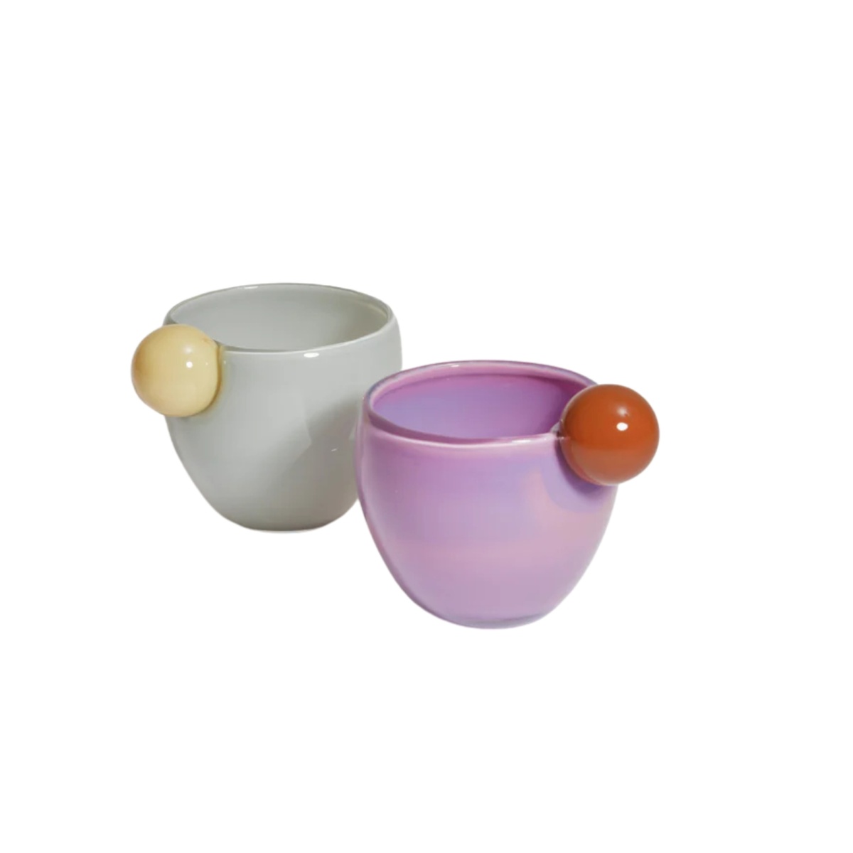 Helle Mardahl, Glasses and cups, Cup mediun set of 2 mint, purple