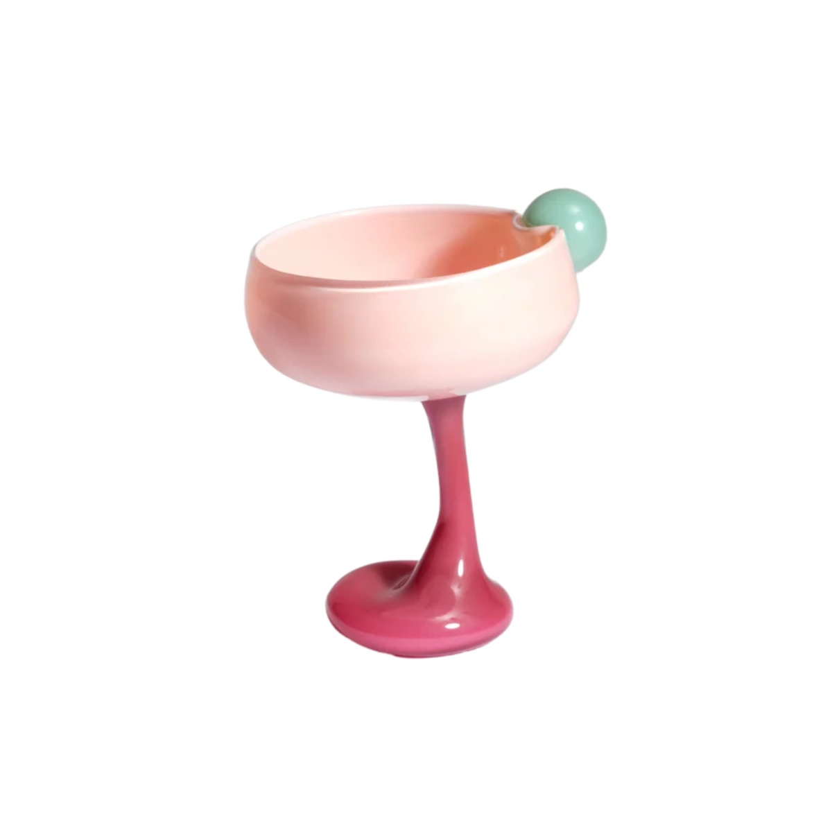 Helle Mardahl, Glasses and cups, Cocktail glass with a twist, red