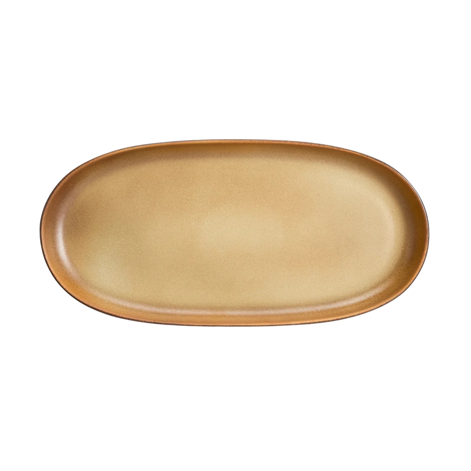 L'Objet, Terra leather, Oval platter, medium