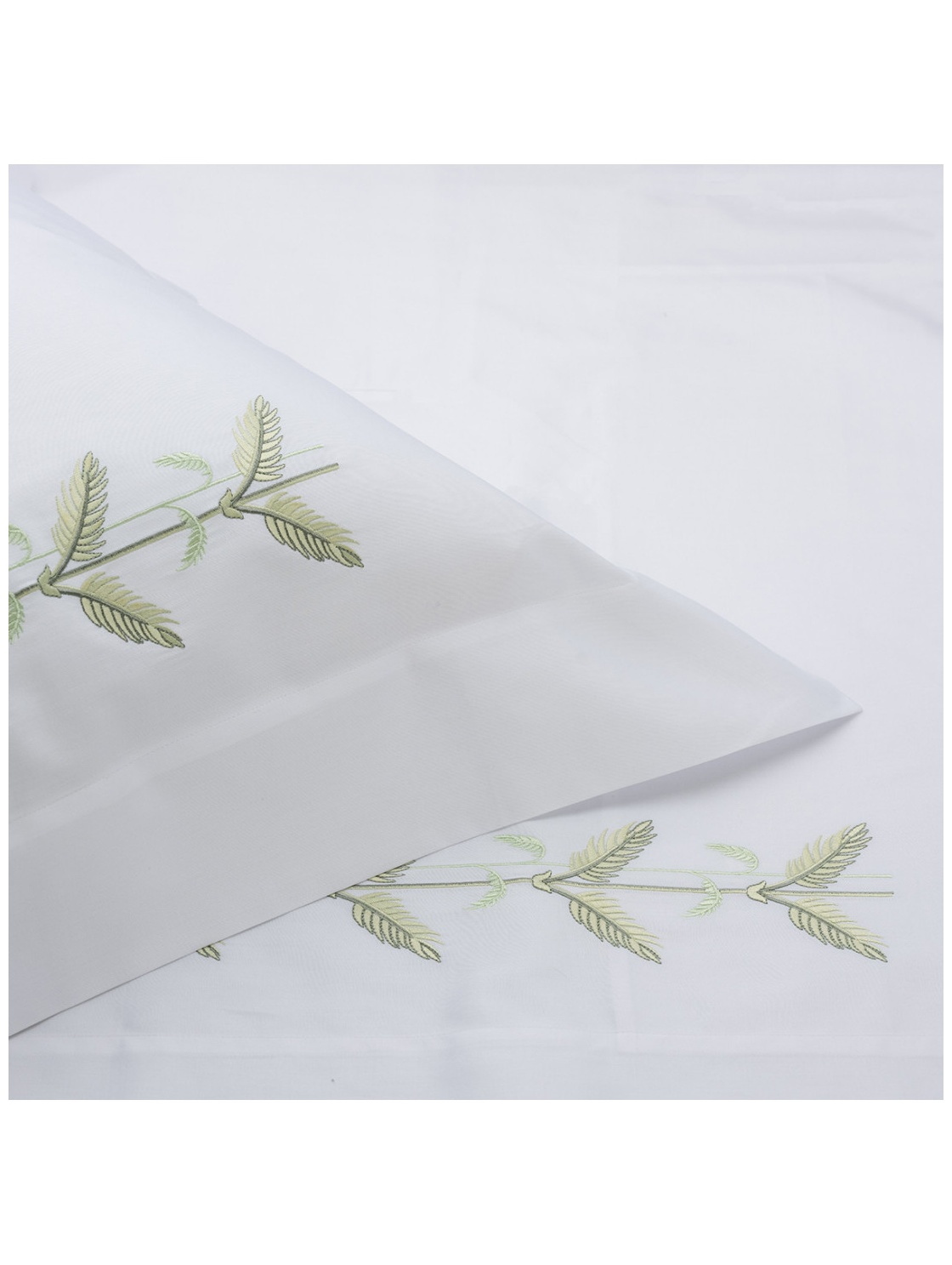 Jesurum, Plumes bed linen, Green, Pillowcase