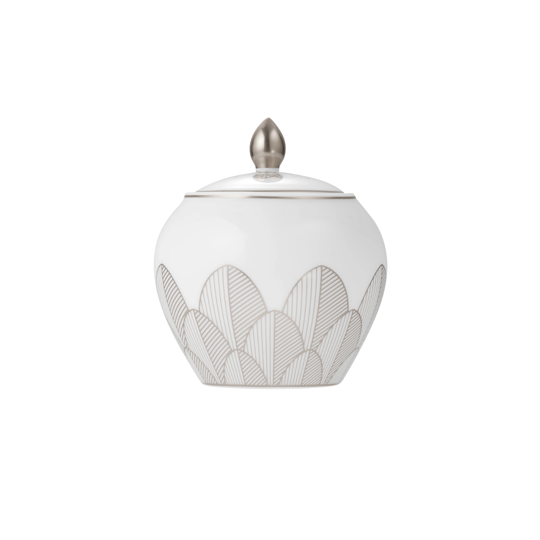 Christofle, Malmaison Impériale Platinum, Covered sugar bowl