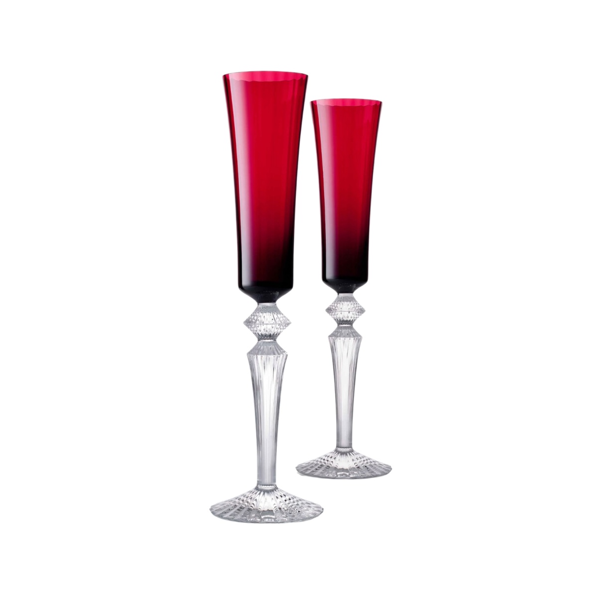 Baccarat, Mille Nuits bar collection, Flutissimo flute red, set of 2