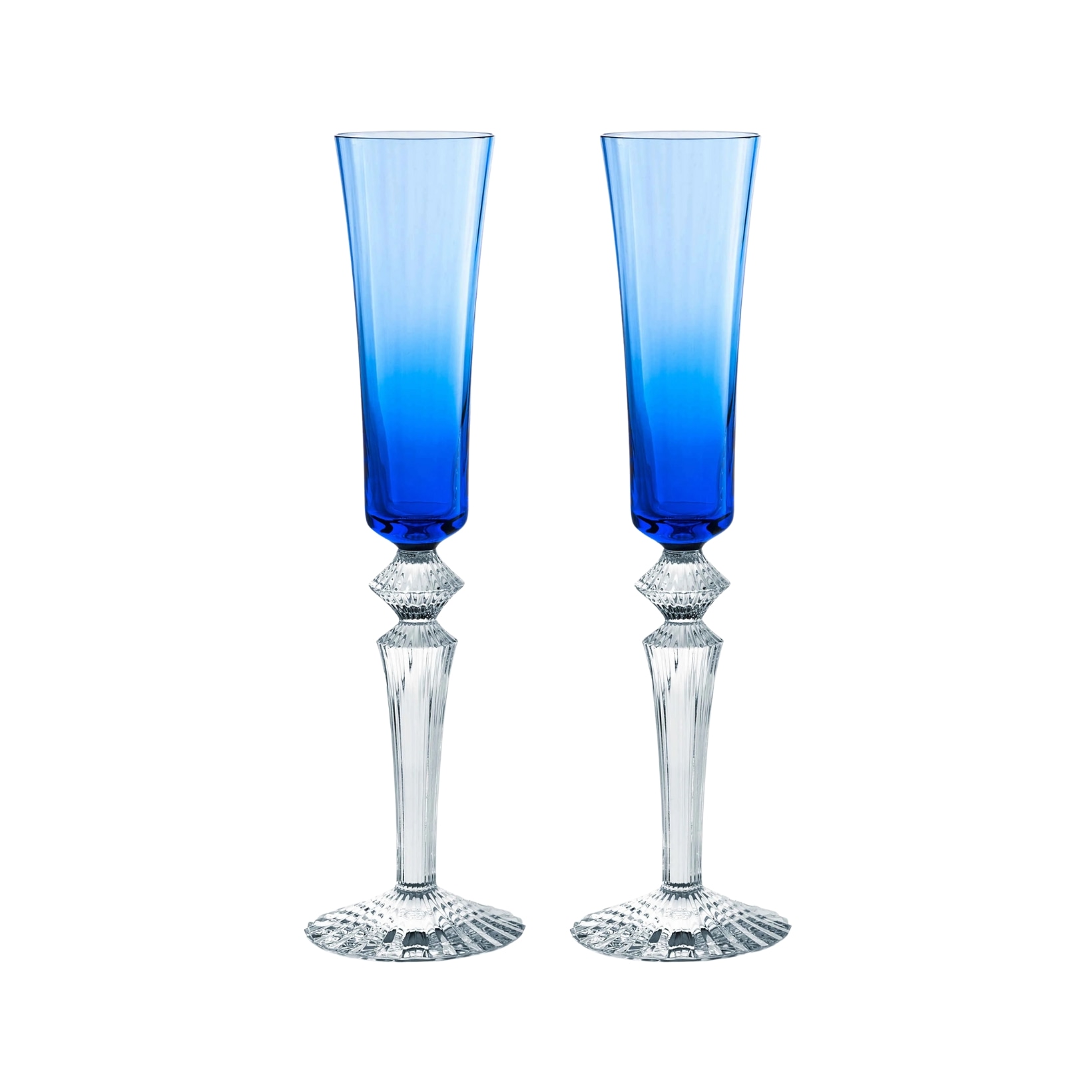 Baccarat, Mille Nuits bar collection, Flutissimo flute blue, set of 2