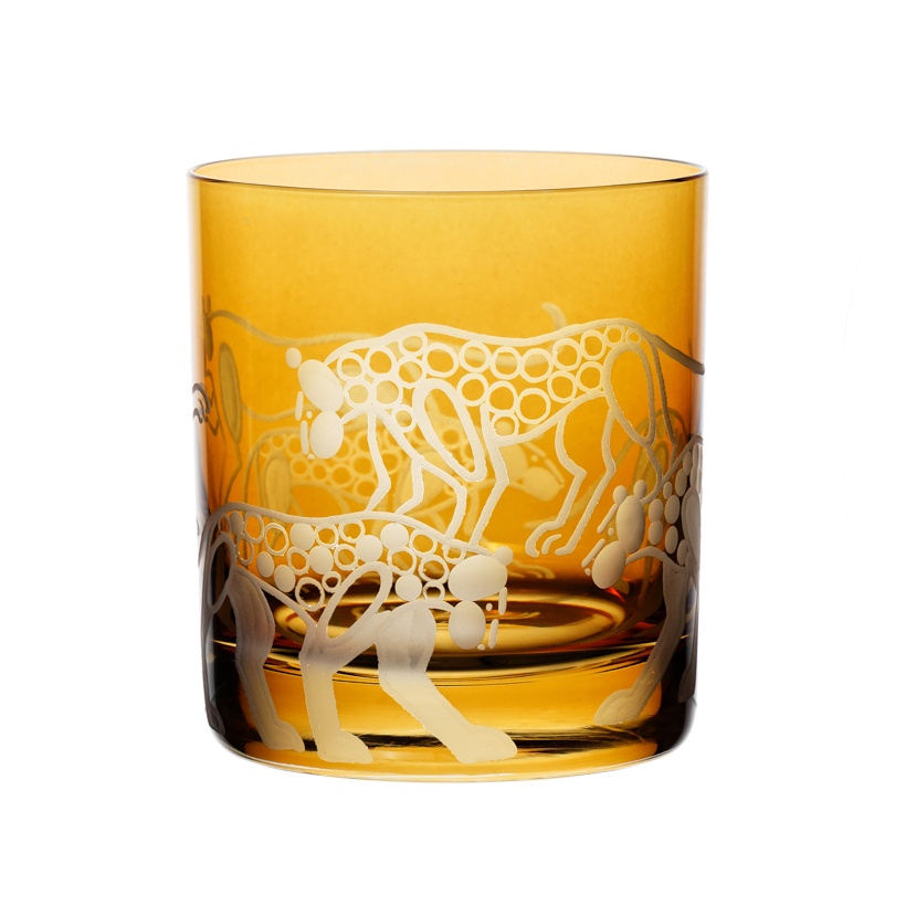 Artel, Safari double old fashioned tumblers, Double old fashioned tumbler, leopards