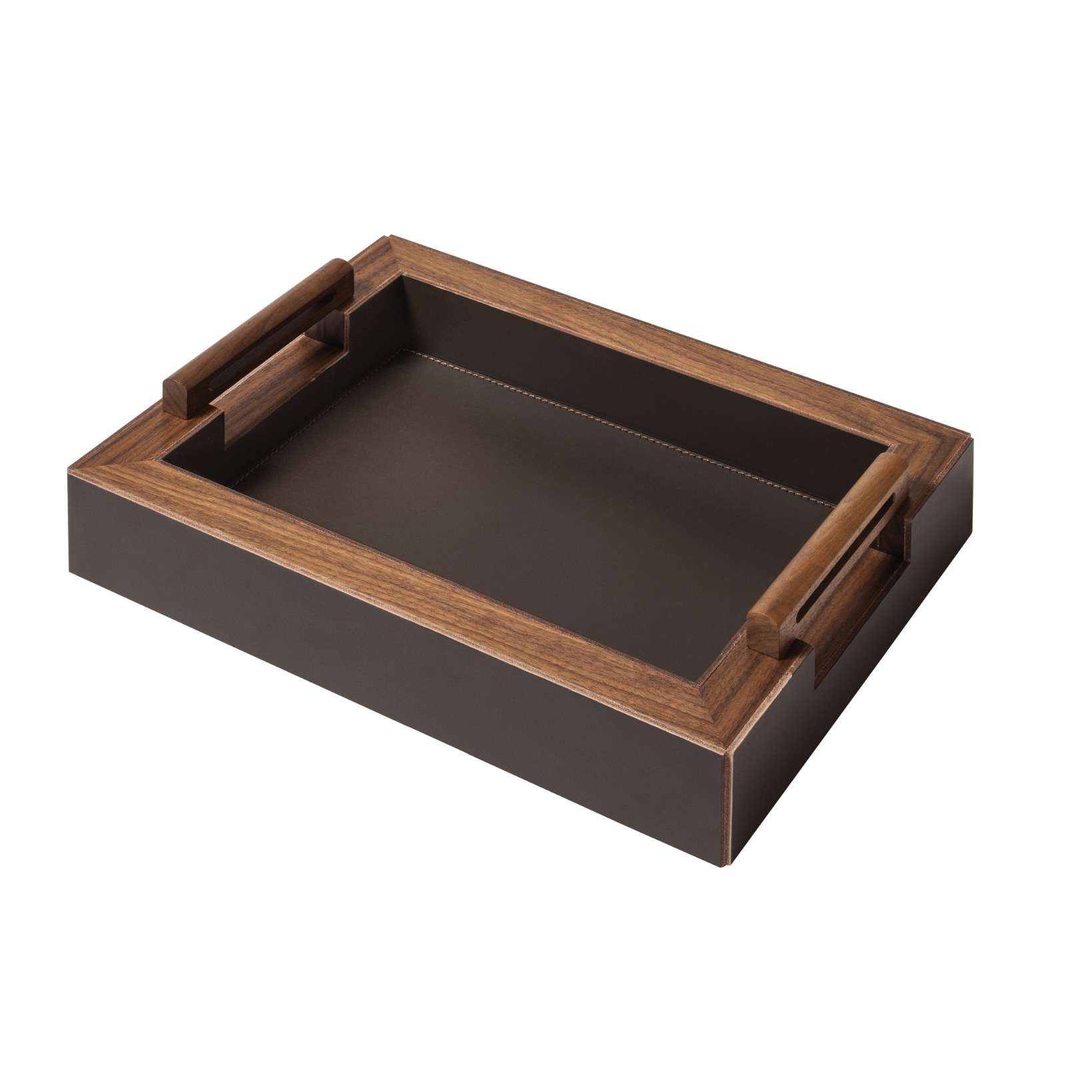 Rabitti 1969, Trays, Toiles de noyer rectangular tray