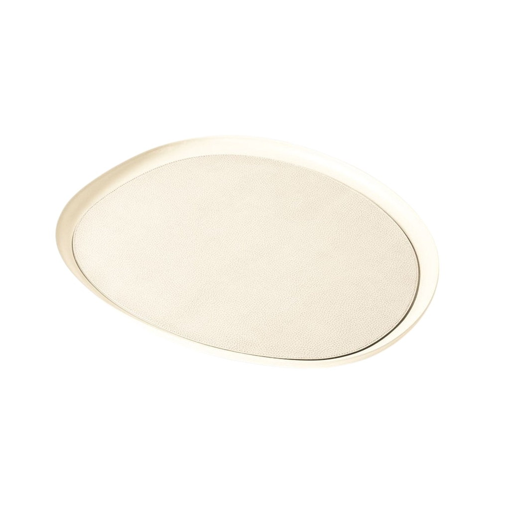 Giobagnara, Maris aluminium trays by Kelly Wearstler, Extra large round tray, ivory
