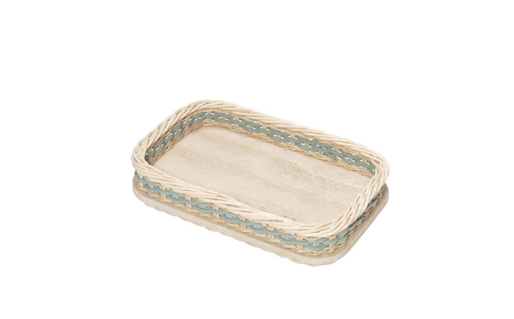 Pigment France, Orsay travertine trays, Rectangular tray, mini