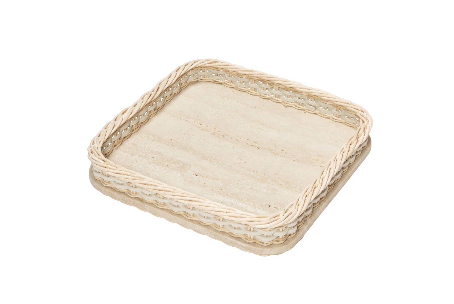 Pigment France, Orsay travertine trays, Square tray, mini