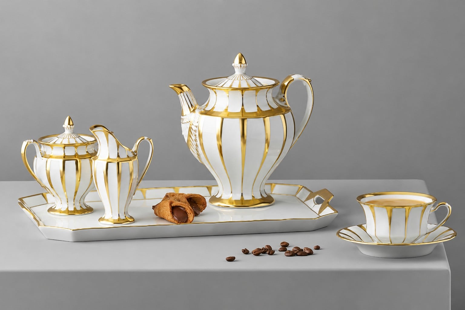 Fürstenberg, Grecque Athena gold porcelain dinnerware Fürstenberg, Grecque Athena gold porcelain dinnerware