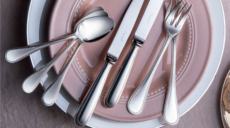 Christofle Perles flatware silver plated Christofle Perles flatware silver plated