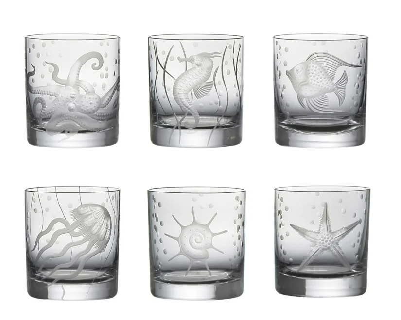 Sea life double old fashioned tumblers Sea life double old fashioned tumblers