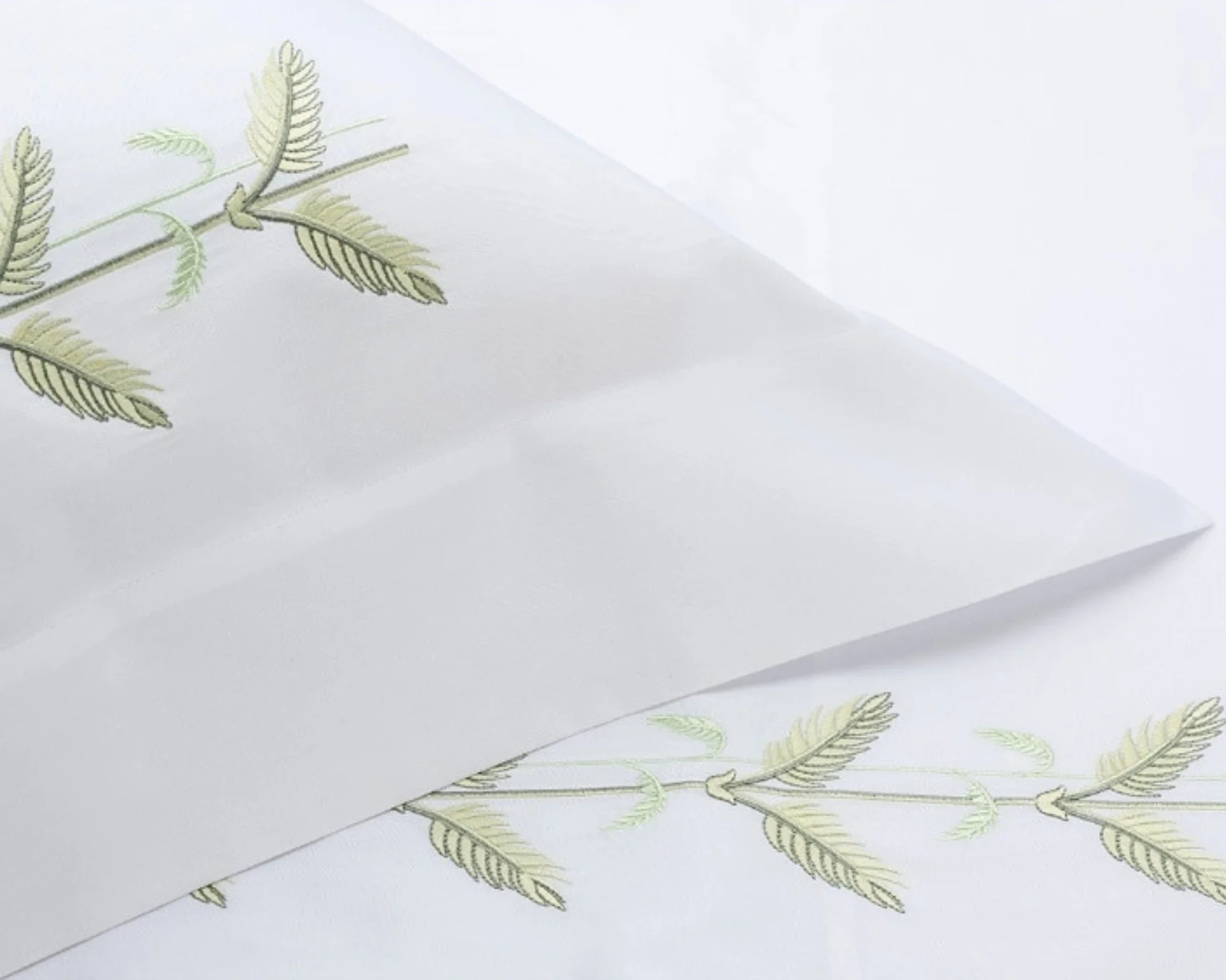Plumes bed linen, Green Plumes bed linen, Green