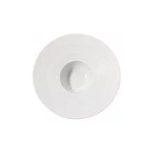 J.L Coquet, Hémisphère White Satin, Rim soup plate, small