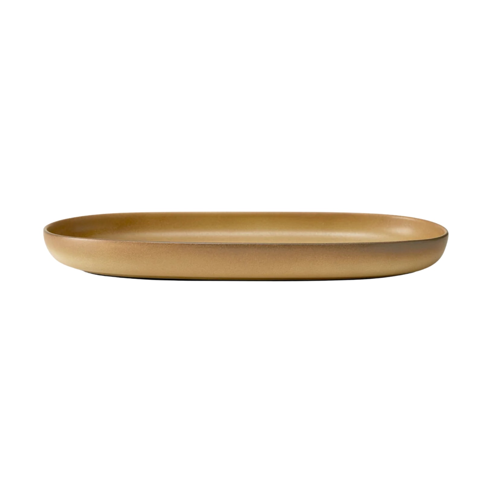 L'Objet, Terra leather, Oval platter, medium