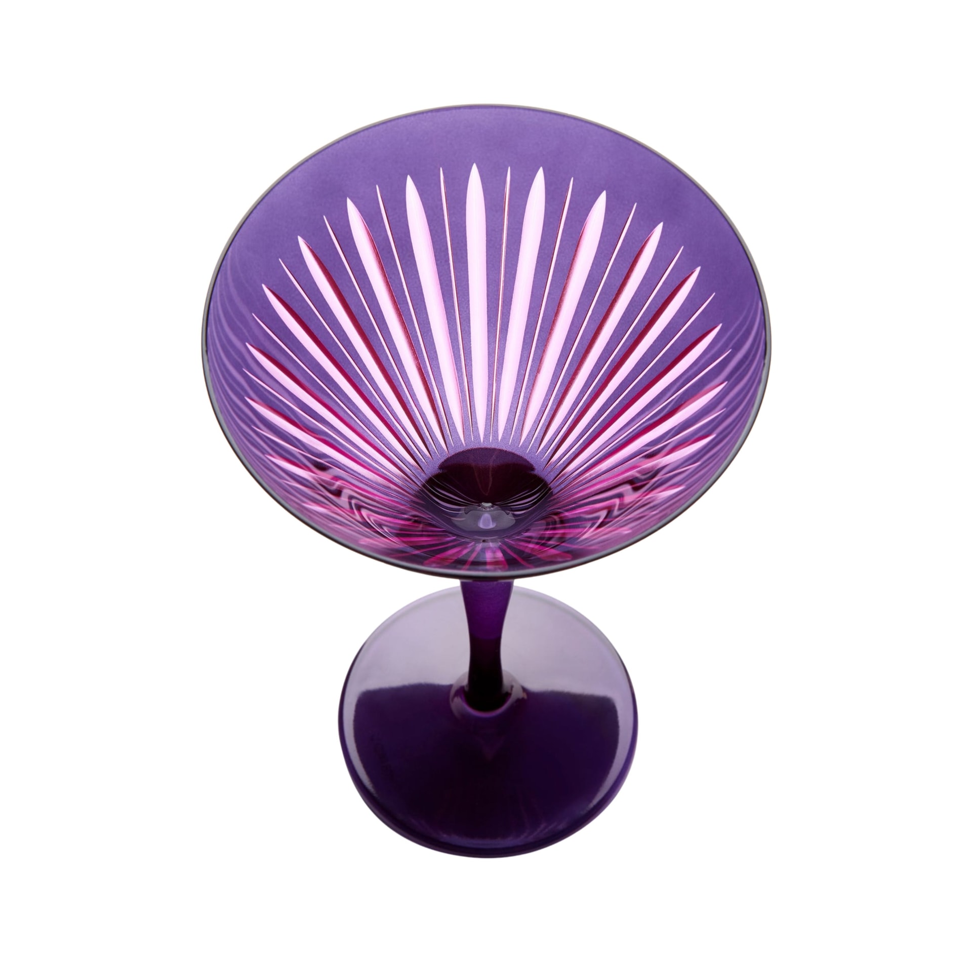 L'Objet, Prism, Set of 4 martini glasses, purple