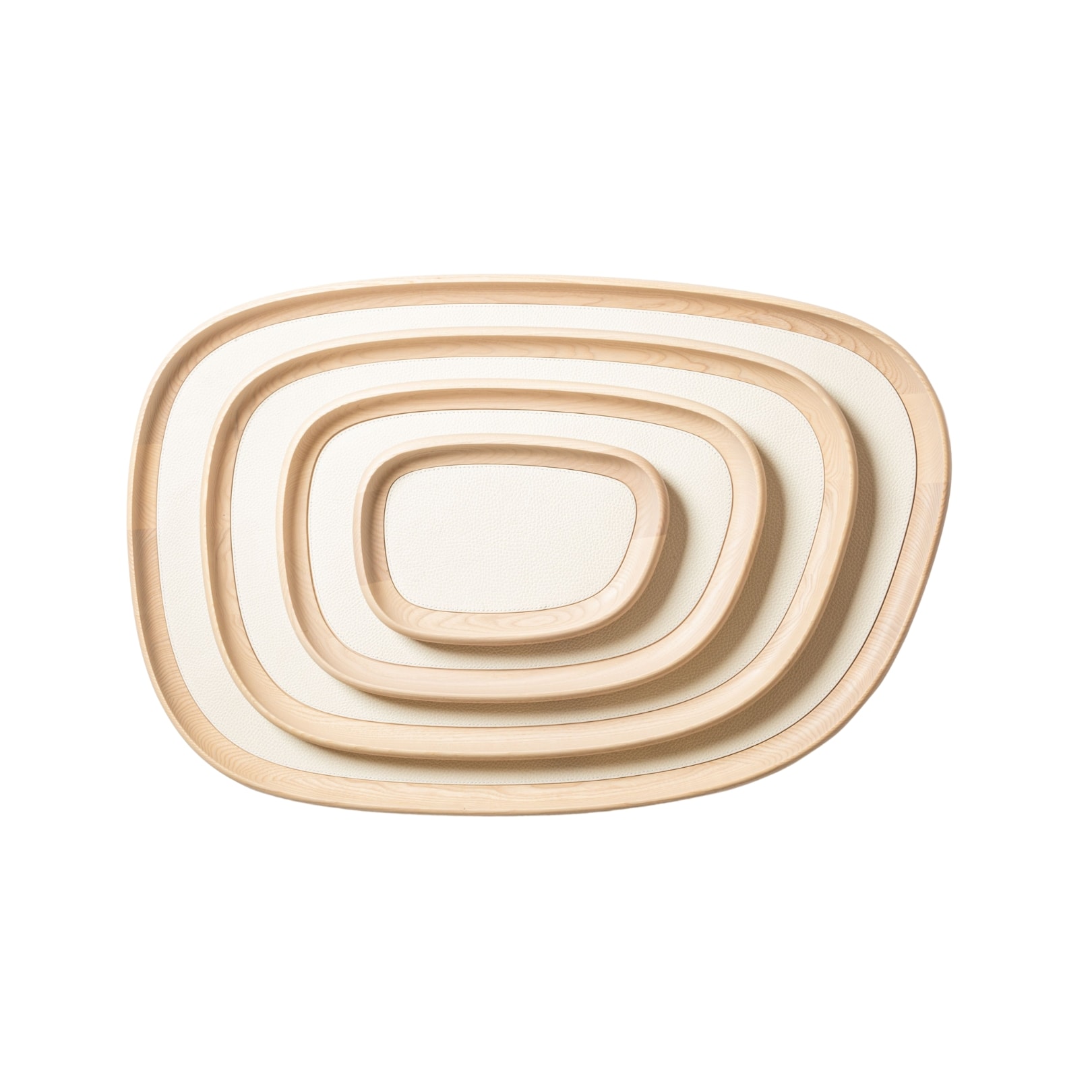 Giobagnara, Maris wood trays by Kelly Wearstler, Large rectangular tray, ivory