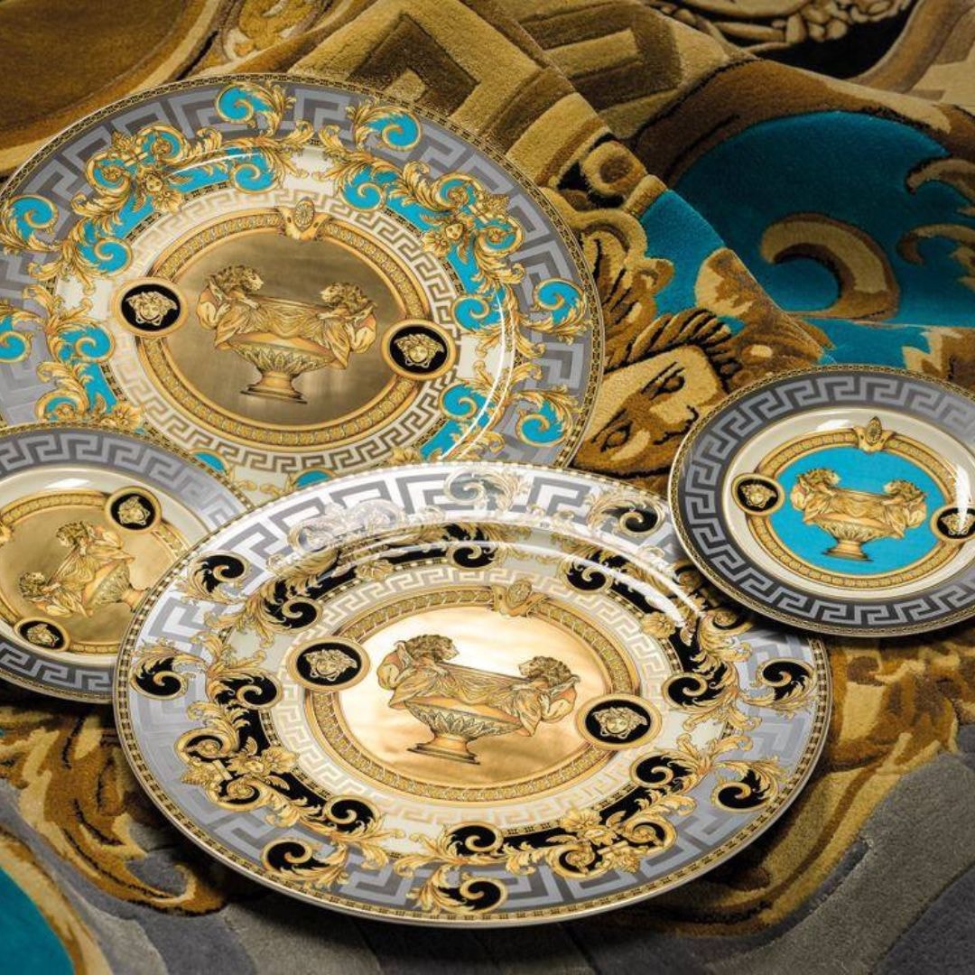Versace, Prestige Gala Blue, Coffee cup and saucer