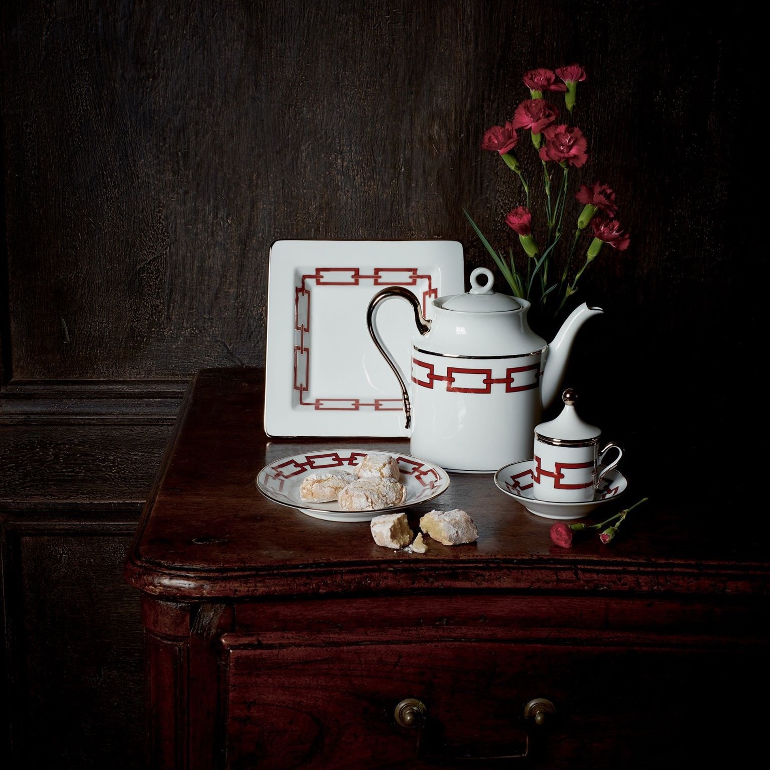 Ginori 1735, Catene Scarlatto, Rectangular change tray