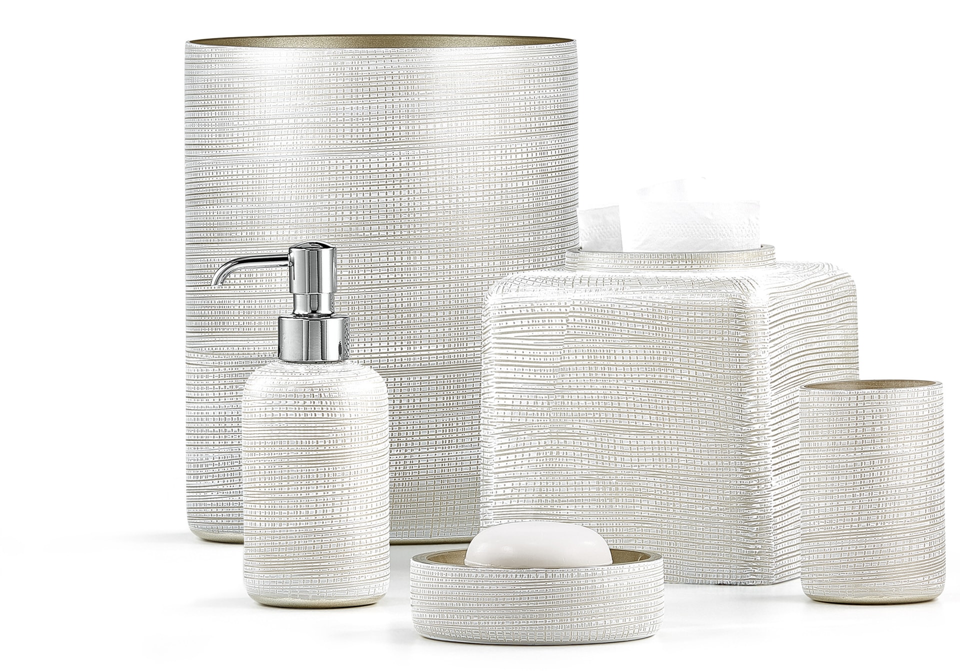 Labrazel, Woven platinum, Pump dispenser - with sat chr pump