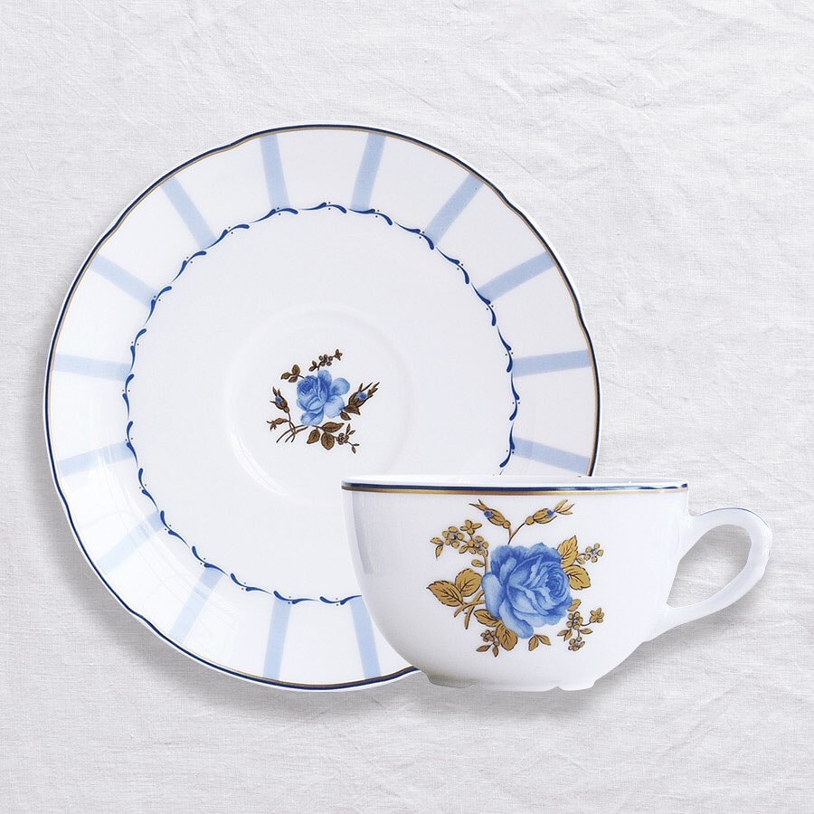 Bernardaud, Brocante, Set of 2 tea cups and saucers