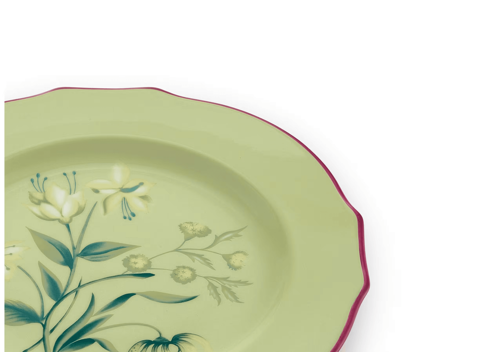 Ginori 1735, Florenza, Dessert plate, acanto green