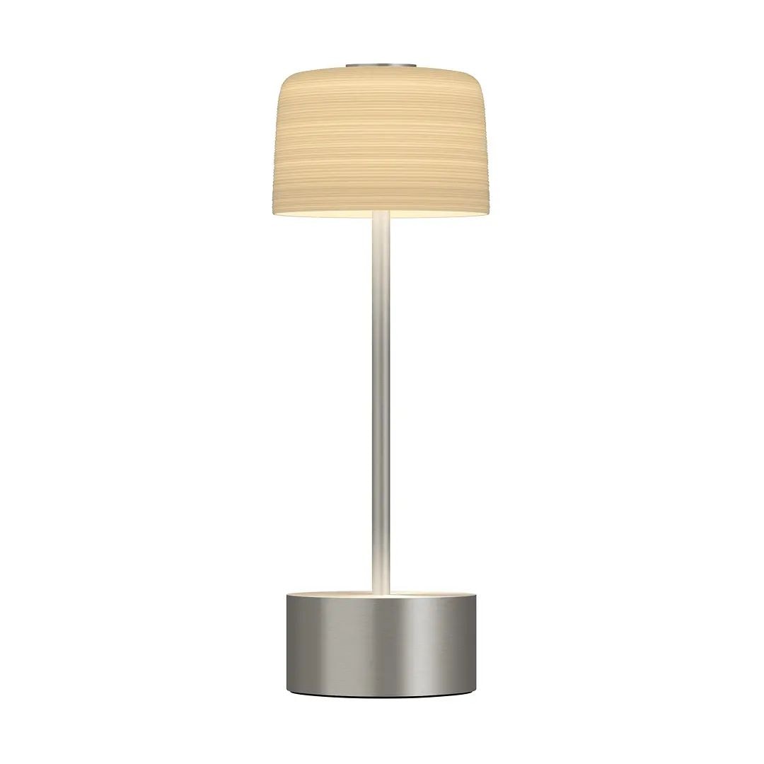 J.L Coquet, Hémisphère White Satin, Table lamp, golden