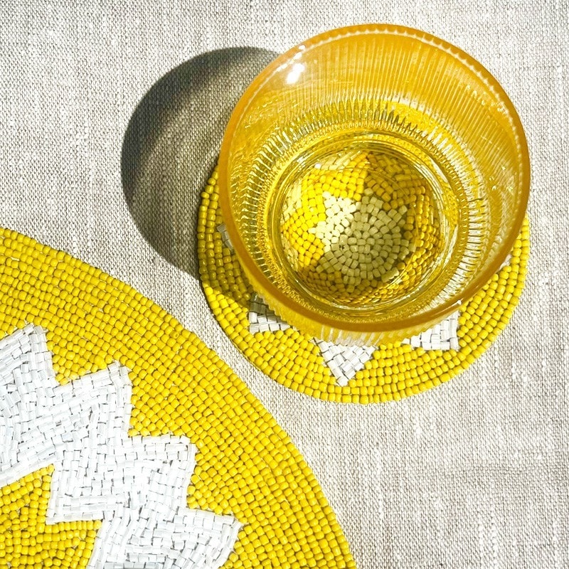Von Gern Home, Capri placemats and coasters, Coasters s/4, yellow