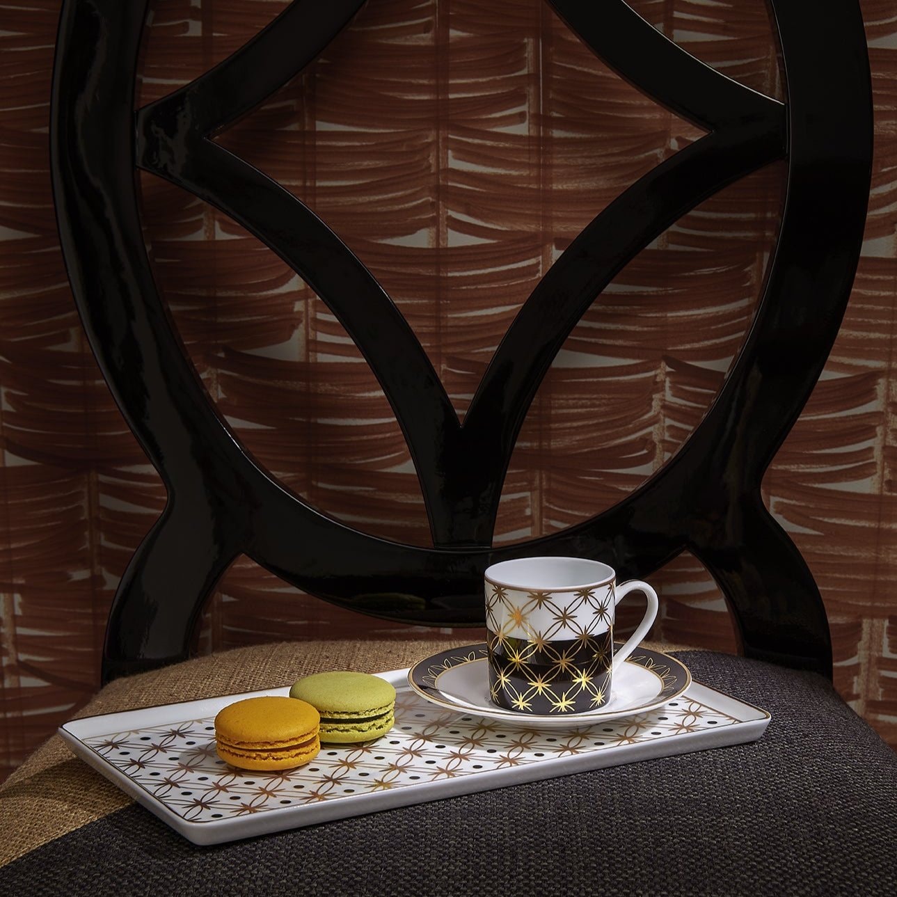 Pinto, Vieux Kyoto, Coffee mug and saucer gold star
