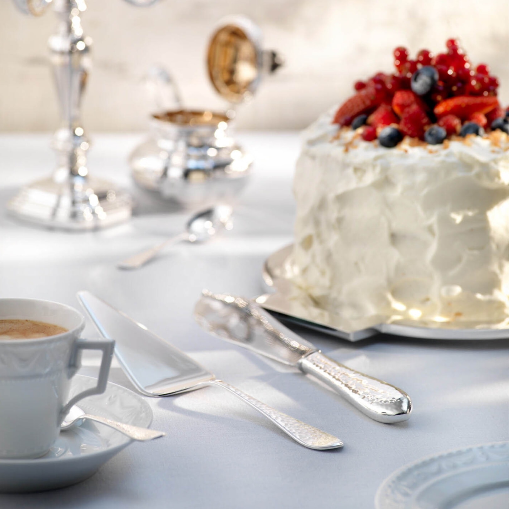 Robbe & Berking, Martelé cutlery, Silver plated, Ice-cream spoon