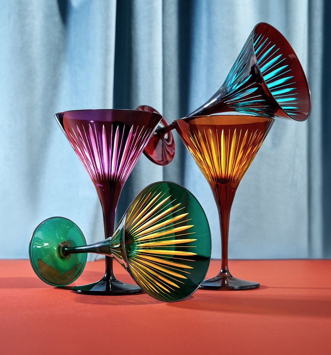 L'Objet, Prism, Set of 4 martini glasses