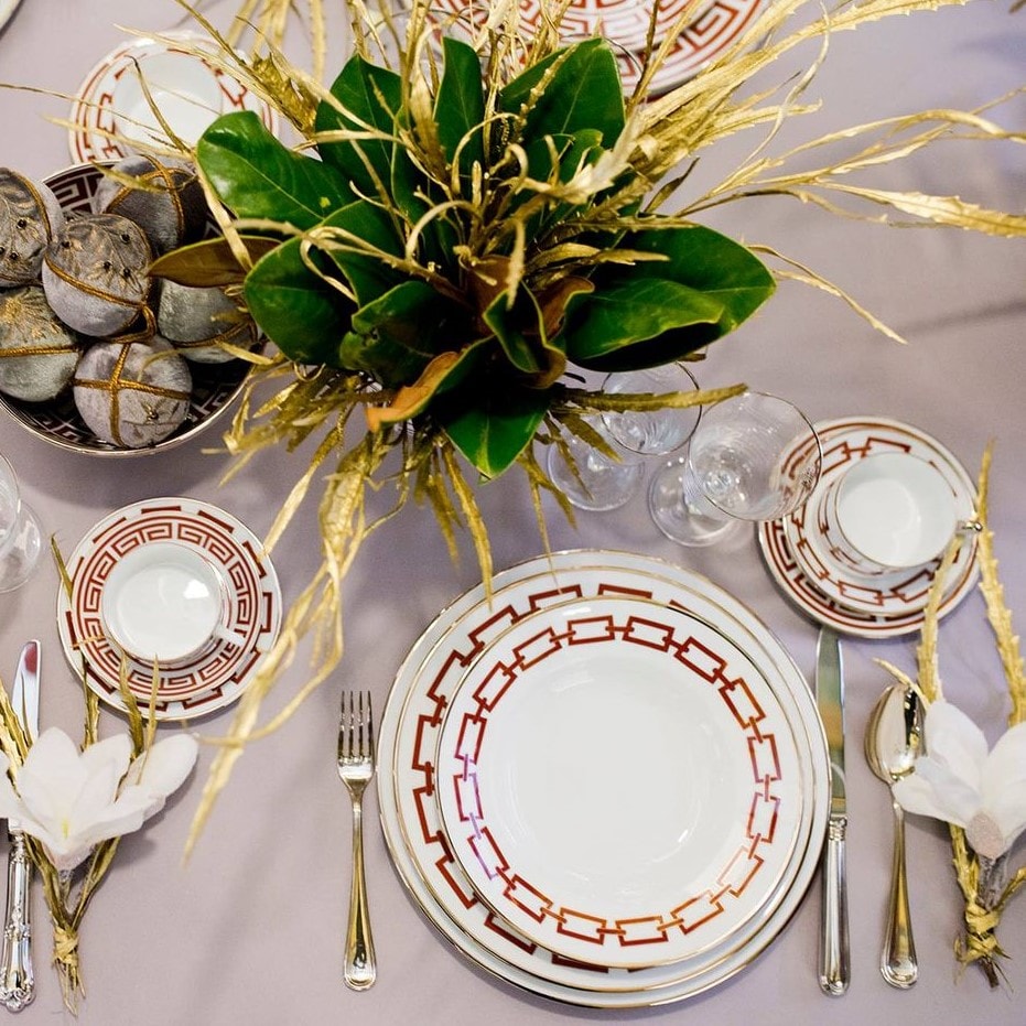 Ginori 1735, Catene Scarlatto, Flat plate