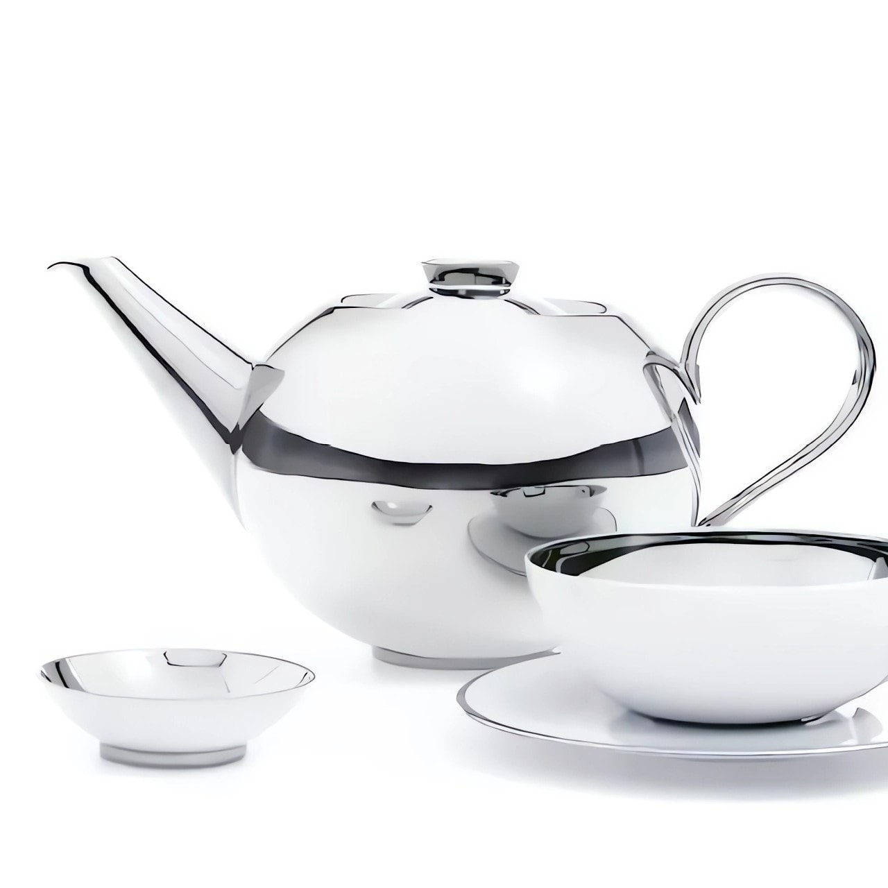 Sieger by Fürstenberg, Treasure Platinum, Teapot with tea strainer