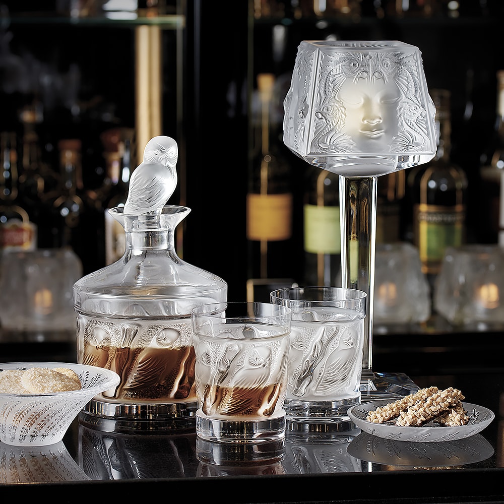 Lalique, Owl, Decanter