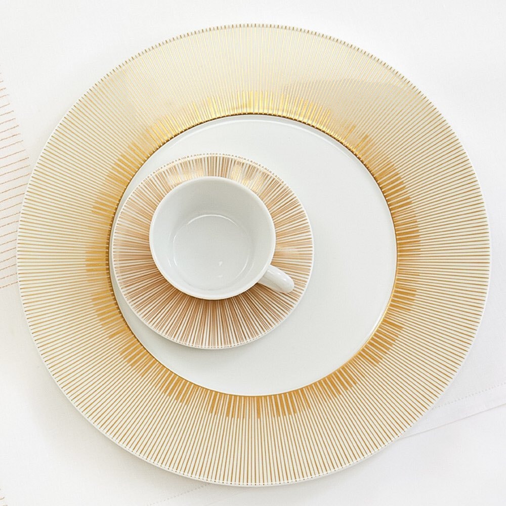 Bernardaud, Sol, Set of 4 coffee cups and saucers