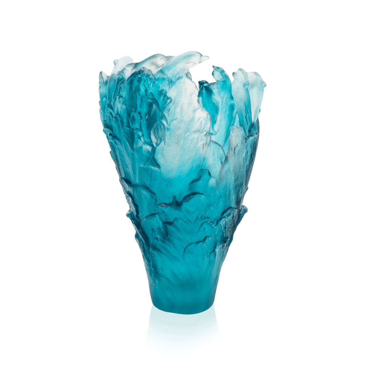 Daum, Maya vases, Large dolphins vase, limited edition