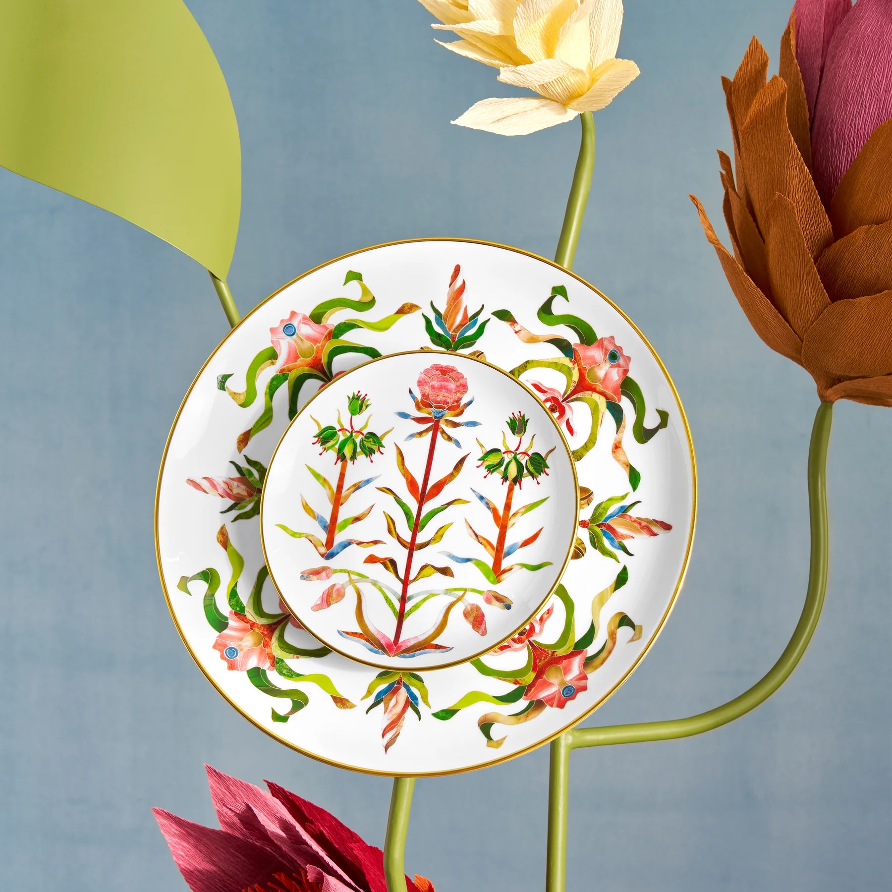 L'Objet, Grand Tour, Set of 4 bread and butter plates