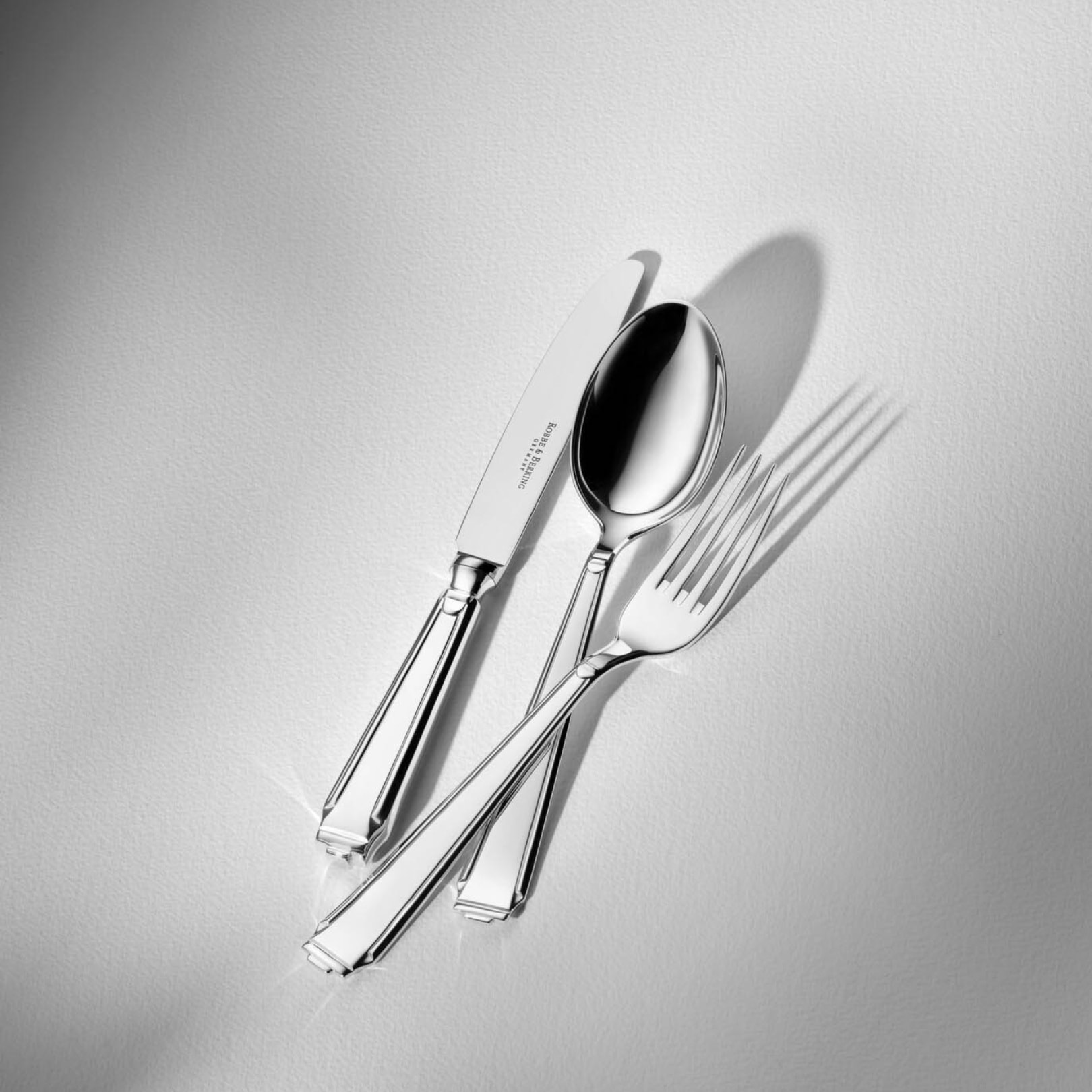 Robbe & Berking, Art Deco cutlery, Silver plated, 69-piece set