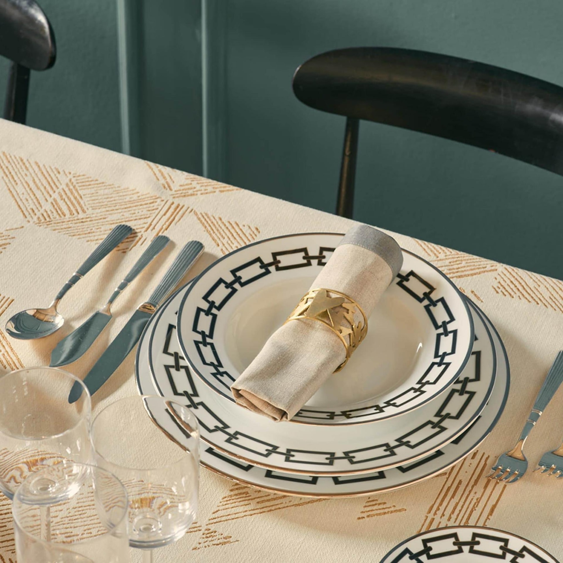 Ginori 1735, Catene Zaffiro, Round platter