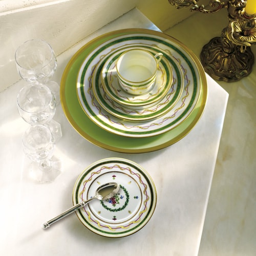 Haviland, Vieux Paris vert, Teacup and saucer