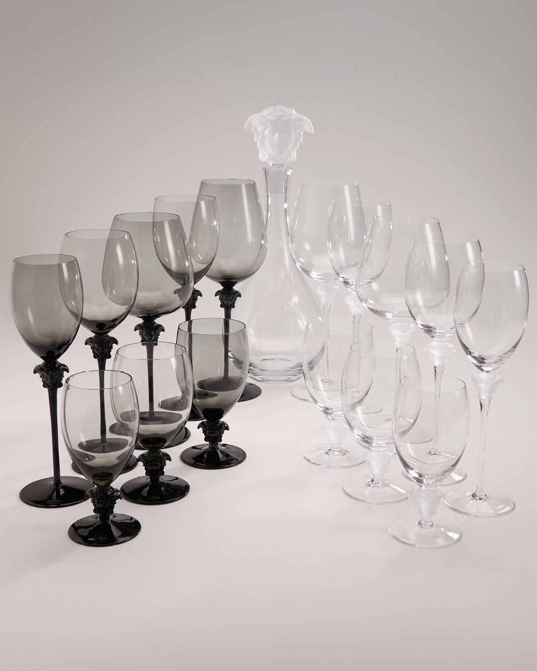 Versace, Medusa lumiere, Set of 2 red wine glasses