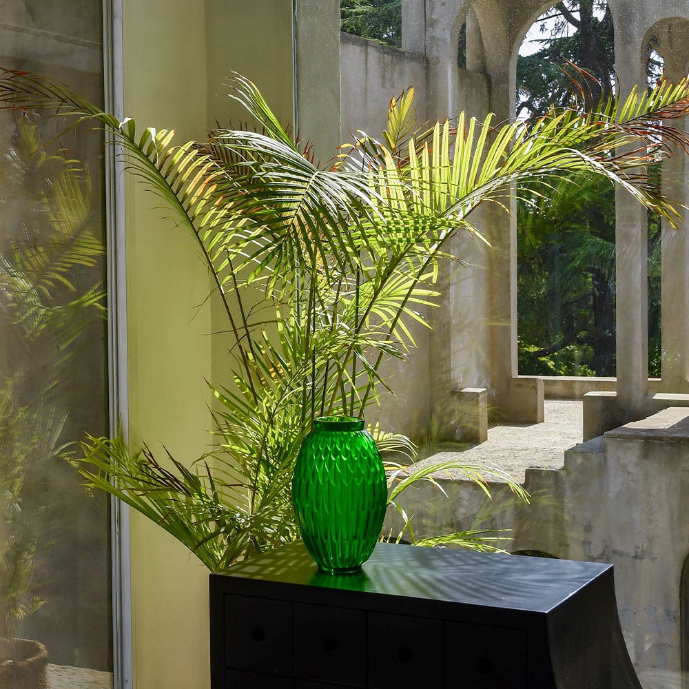 Lalique, Plumes vases, Vase, green meadow
