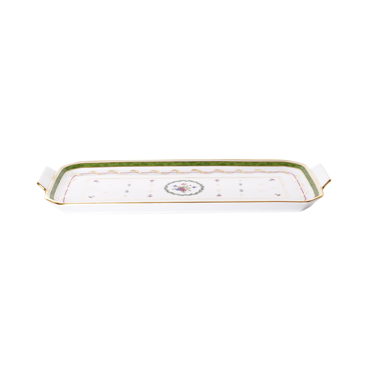 Haviland, Vieux Paris vert, Oblong cake platter