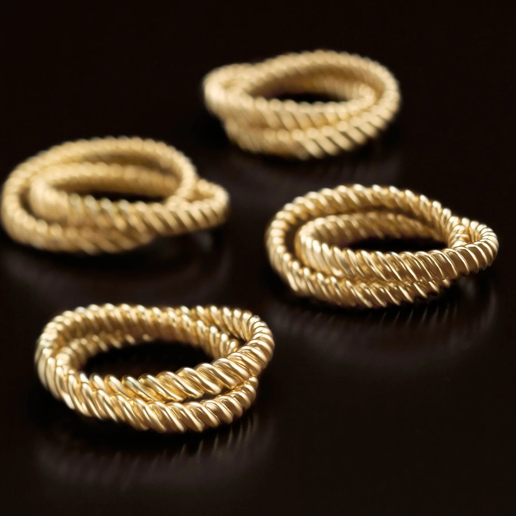 L'Objet, Napkin Jewels, Deco Twist Napkin rings, set of 4