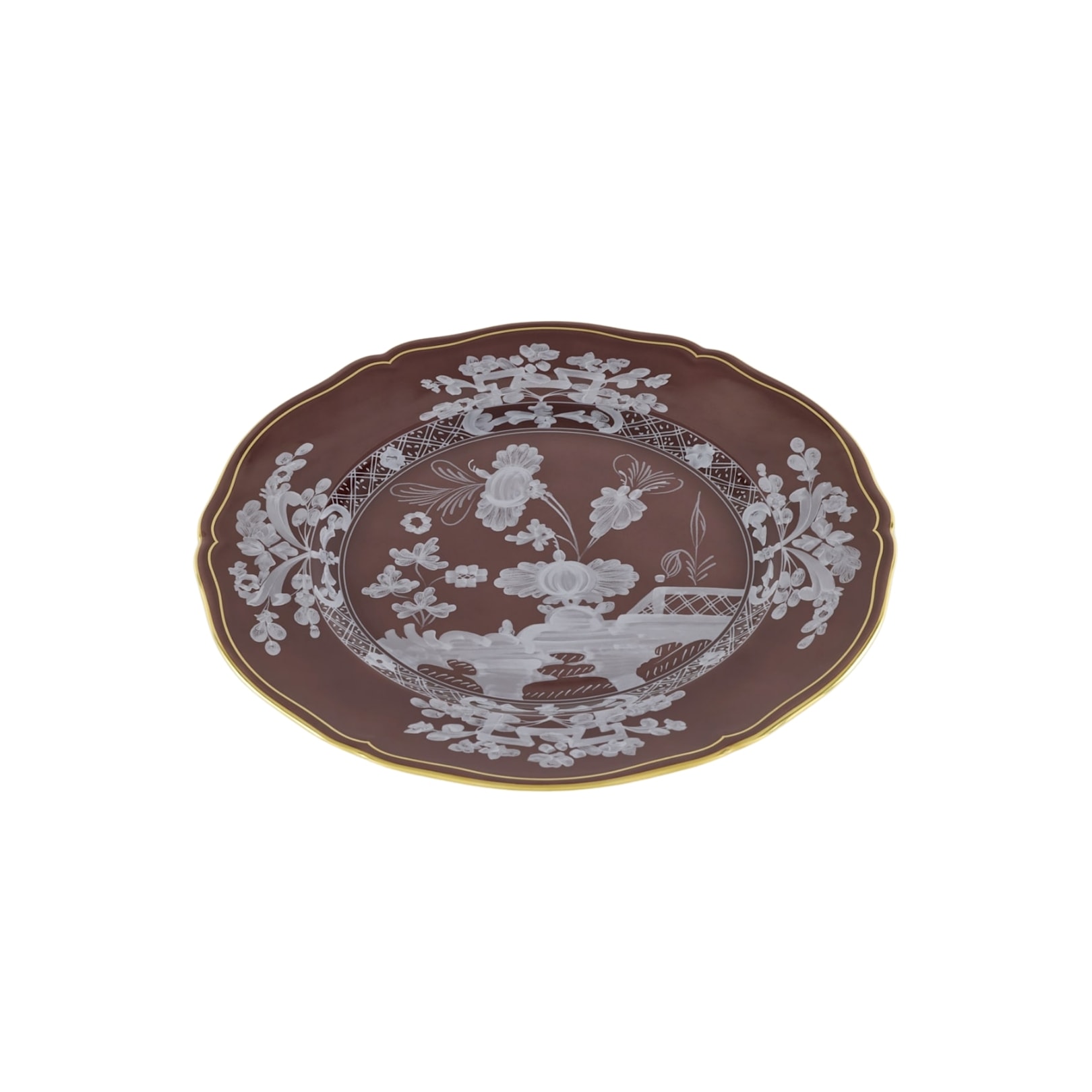 Ginori 1735, Oriente Italiano Castagna & Meringa, Presentation plate, castagna
