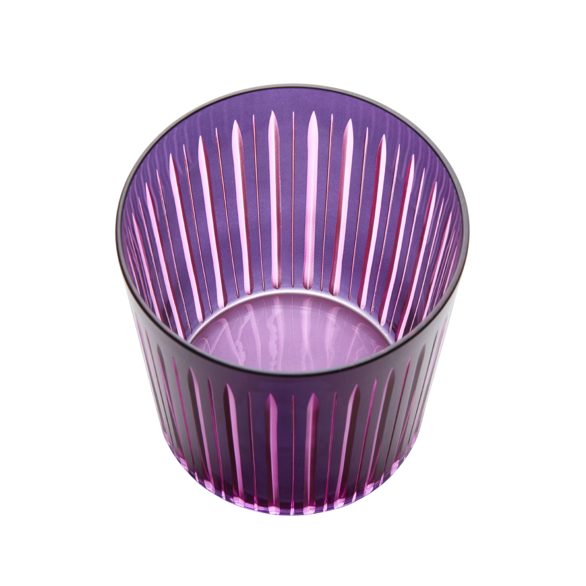 L'Objet, Prism, Set of 4 double old fashioned glasses, purple