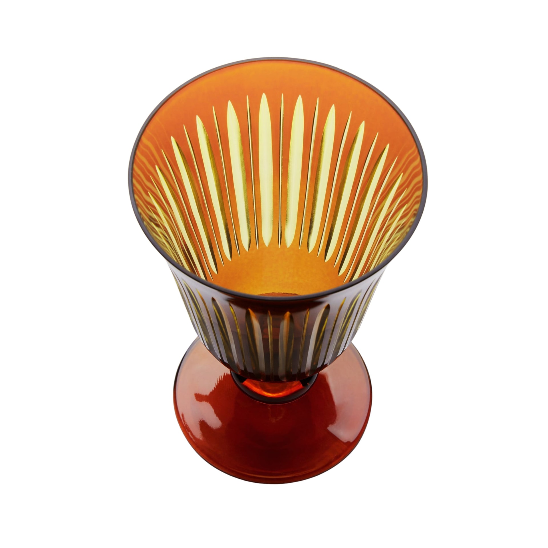L'Objet, Prism, Set of 4 wine glasses, amber