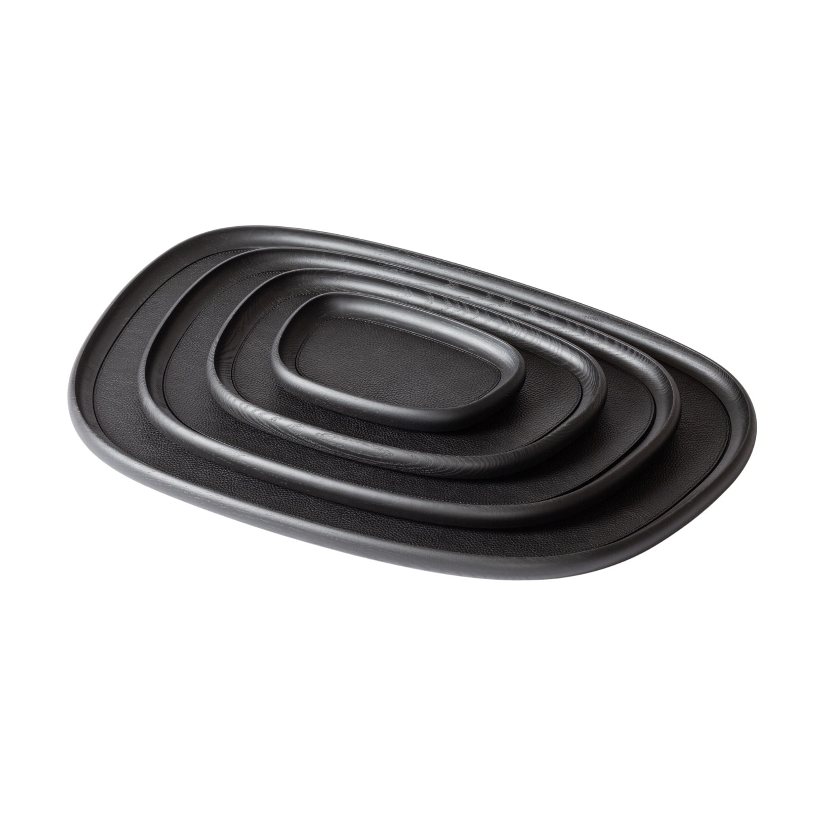 Giobagnara, Maris wood trays by Kelly Wearstler, Extra-large rectangular tray, black