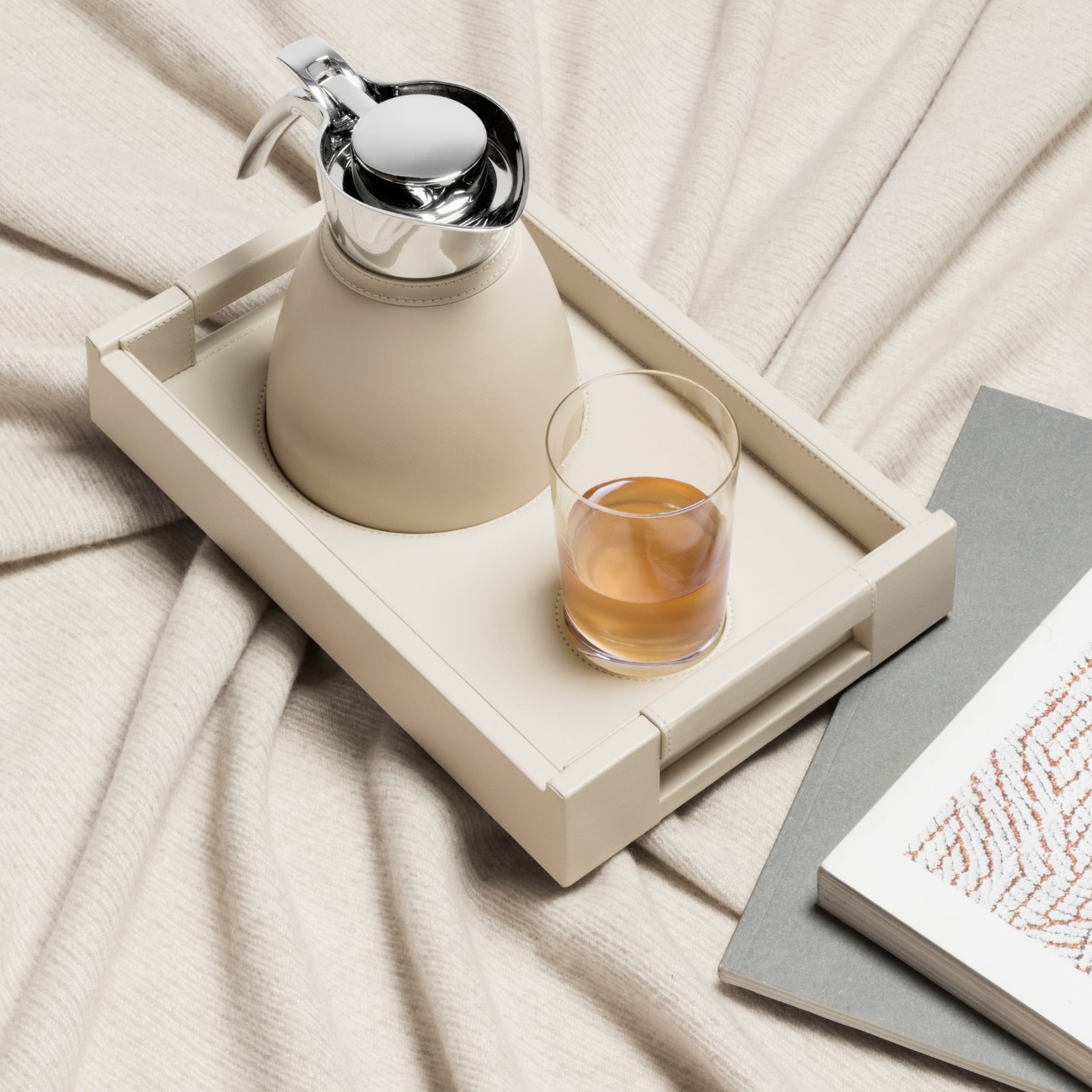 Pigment France, Beaubourg nesting tray set, Tray set for vincennes carafe & one glass, small