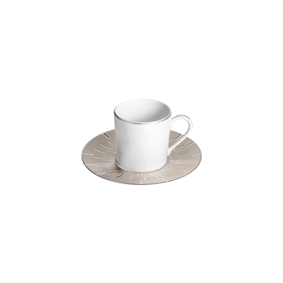 Haviland, Infini platinum, Set of 4 coffee cups saucers