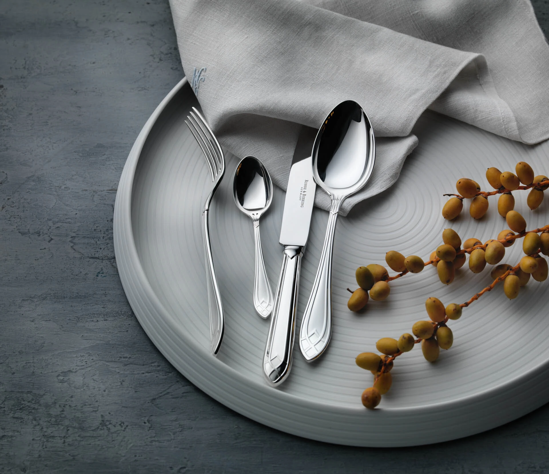 Robbe & Berking, Arcade cutlery, silver plated, 4 - piece set